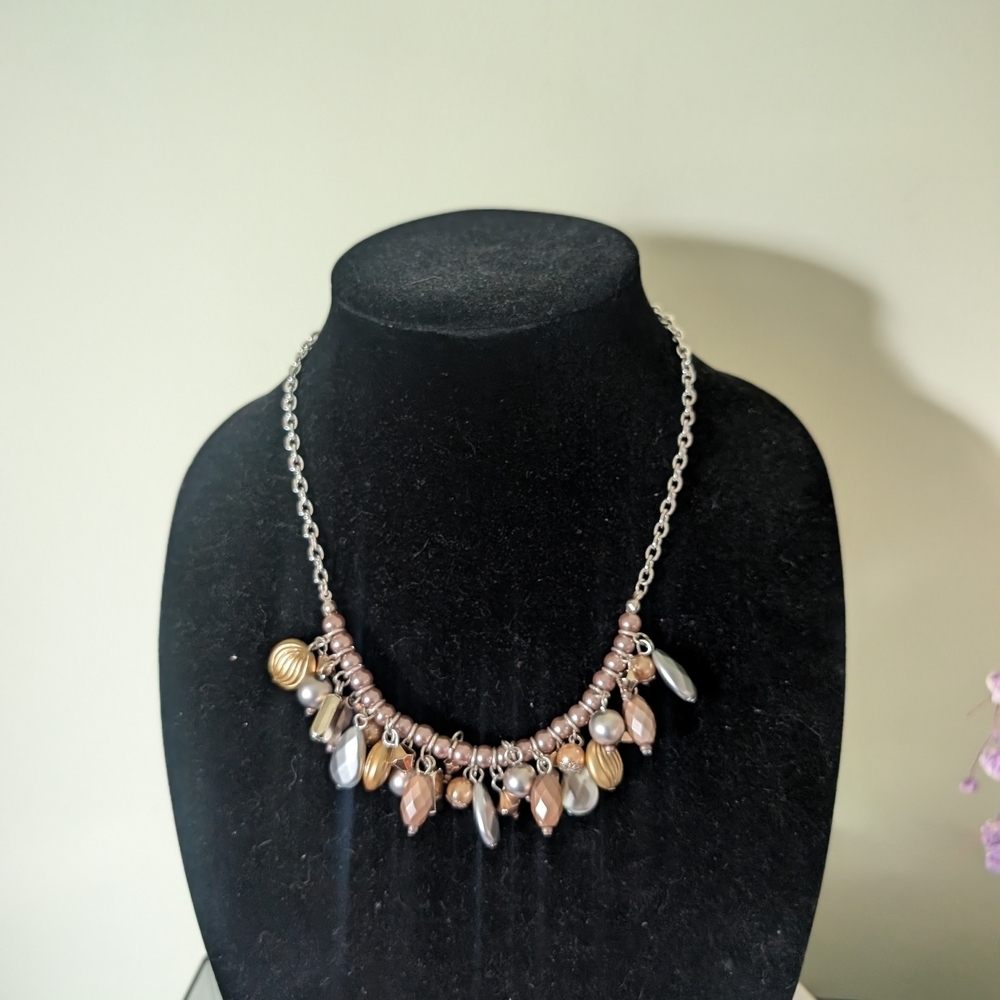 Elegant Silver and Gold Women's Necklace